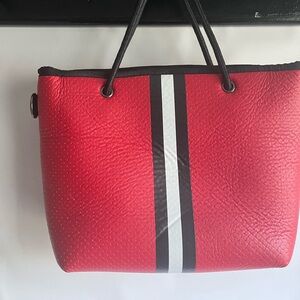 Haute Shore Red and Black Tote Bag